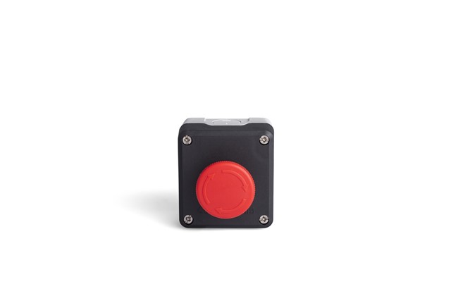 P Series Plastic 1 Hole BDE+C4BK (NC) Black-Grey Control Box